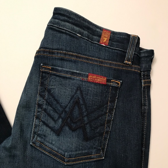 7 FOR ALL MANKIND A POCKET LEXIE PETITE JEANS 29 - Picture 6 of 8